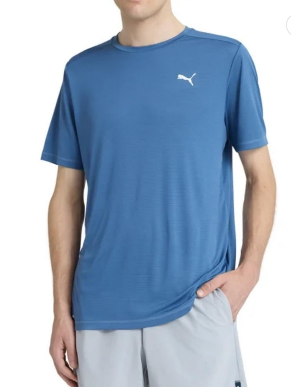 Puma Men’s Blue Short-Sleeve Crew Athletic Tee EUC XXL